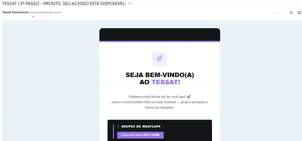 E-mail do passo 3