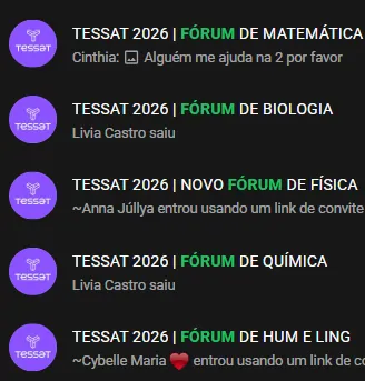 Fóruns do Tessat no WhatsApp