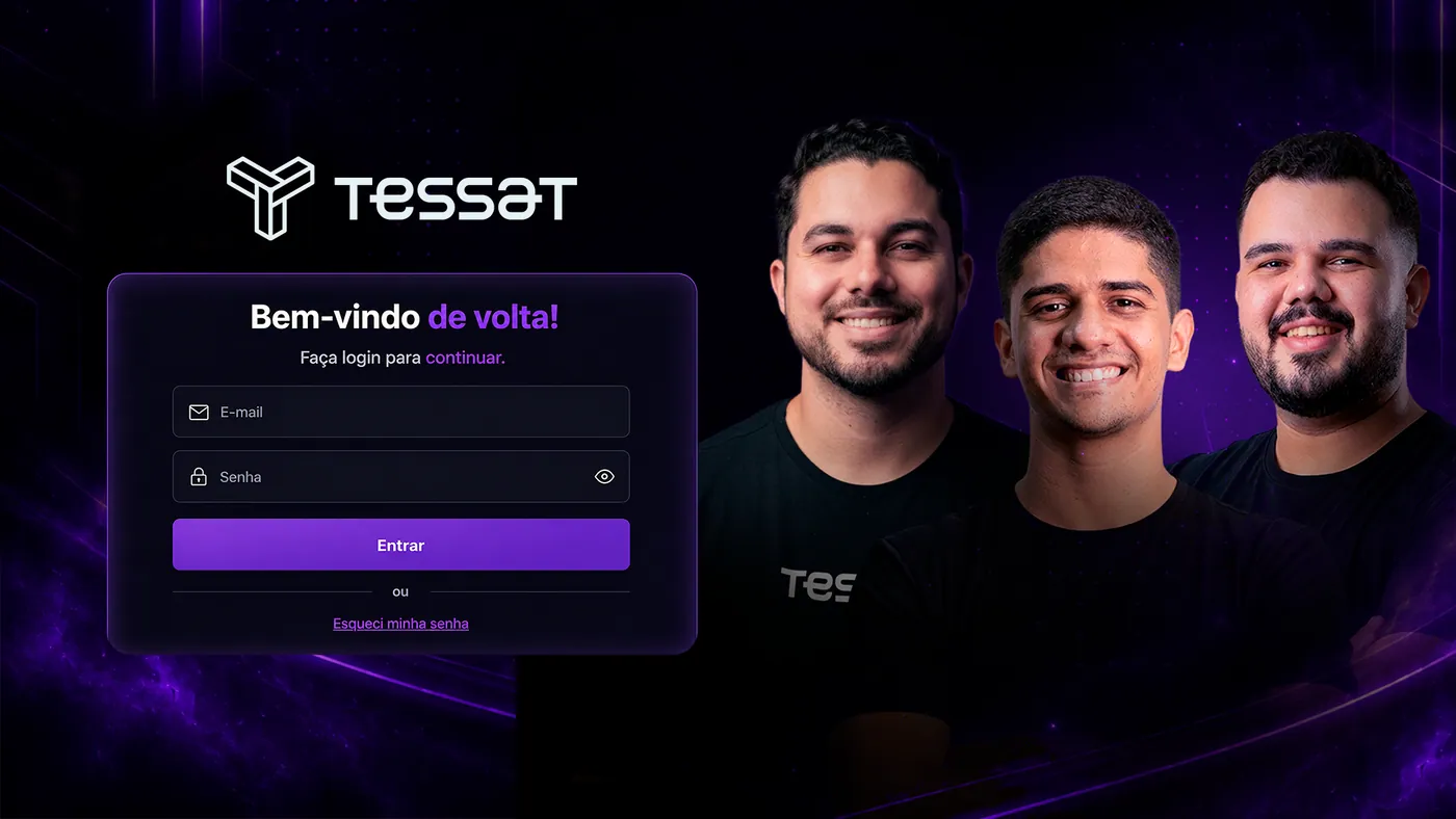 Tela de login da plataforma Tessat